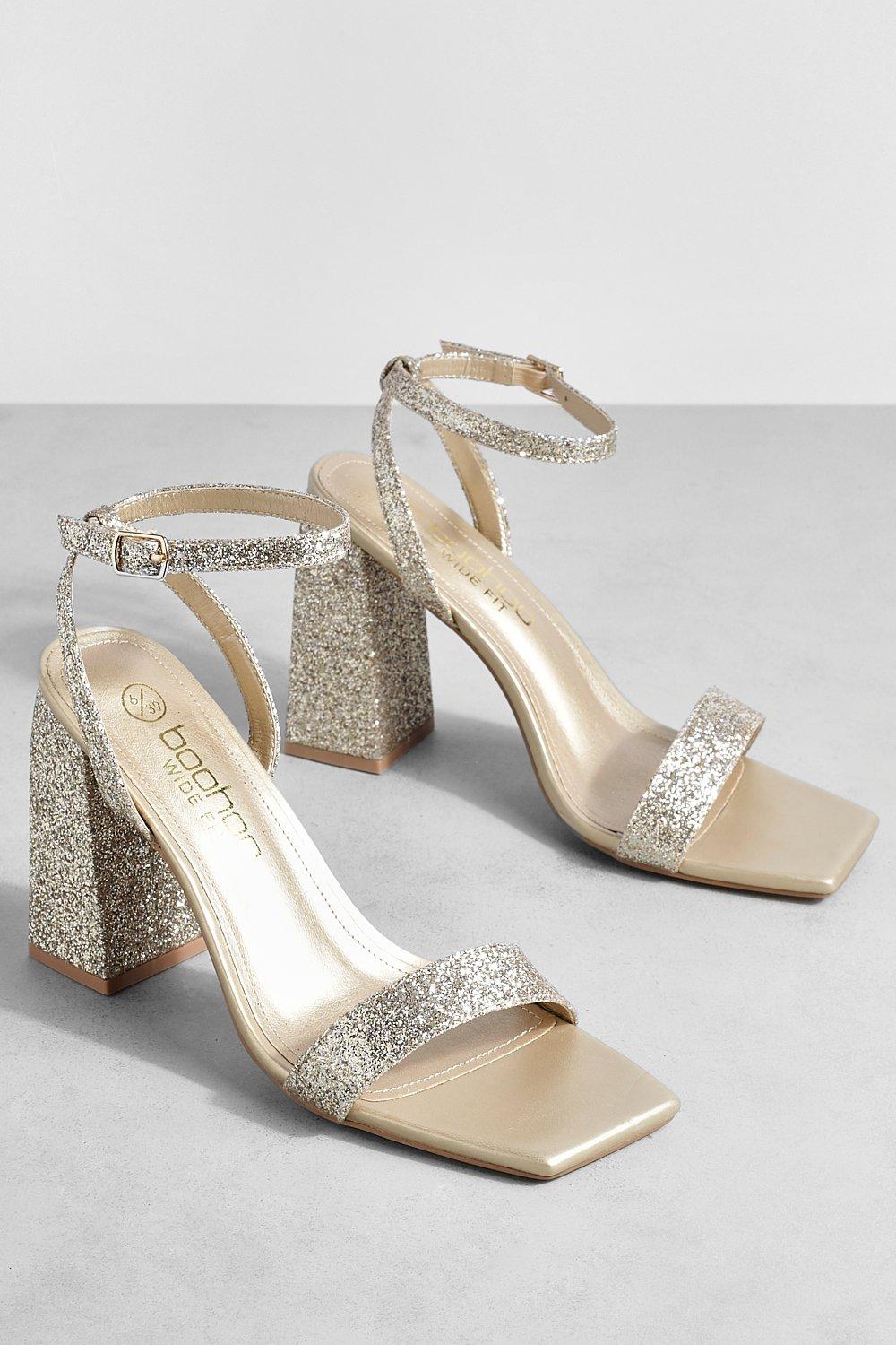 Wide fit cheap glitter shoes