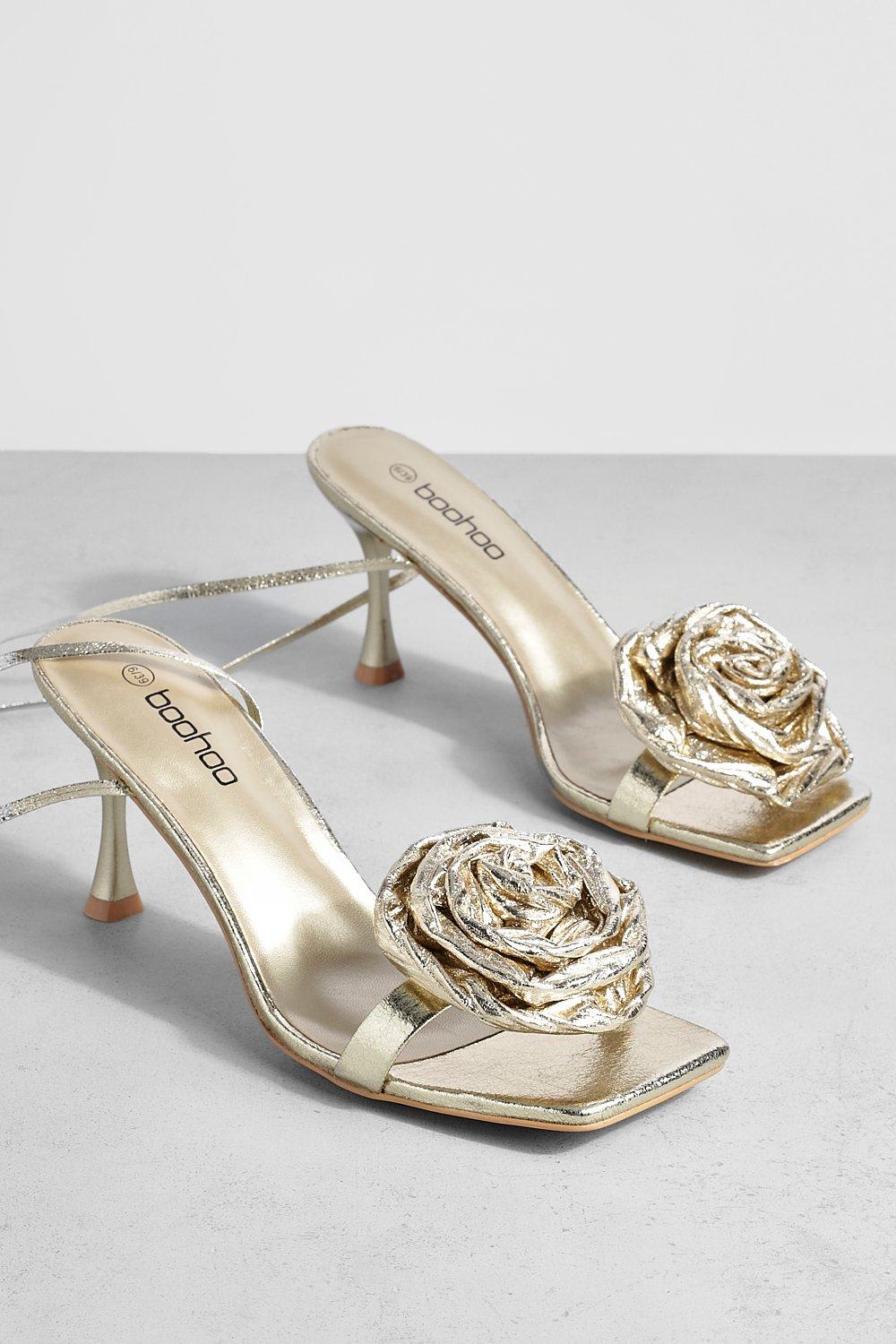 Boohoo hot sale silver sandals