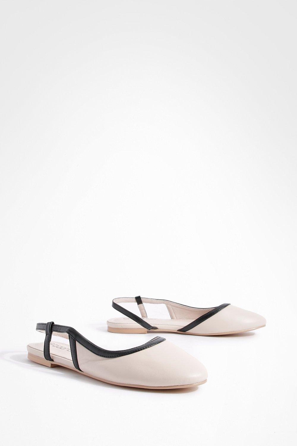 Nude round sale toe flats