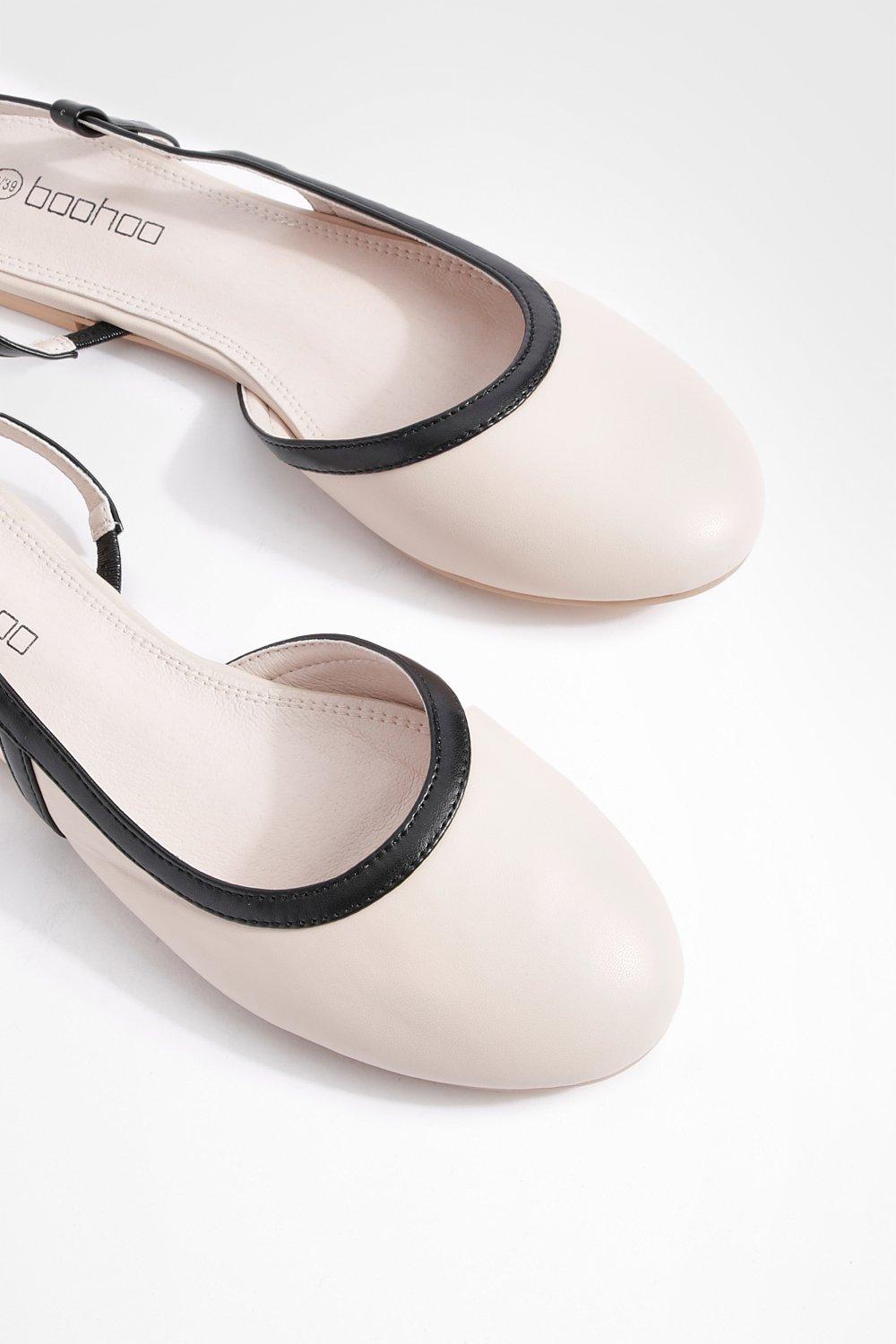 Round toe slingback on sale flats