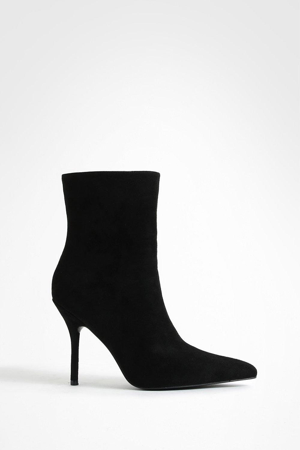 Suede sales stiletto booties