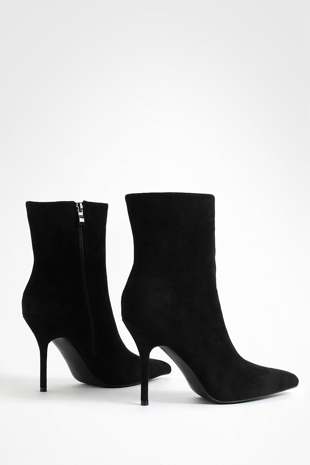 Black suede stiletto store boots