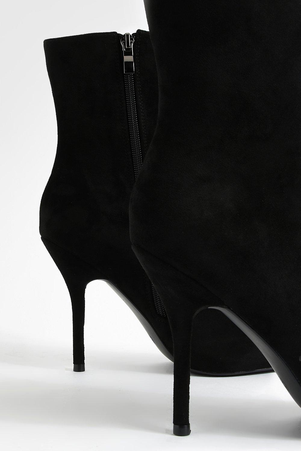 Suede store stiletto booties