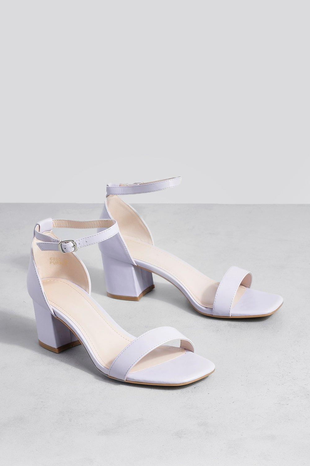 Low Block Barely There Heels