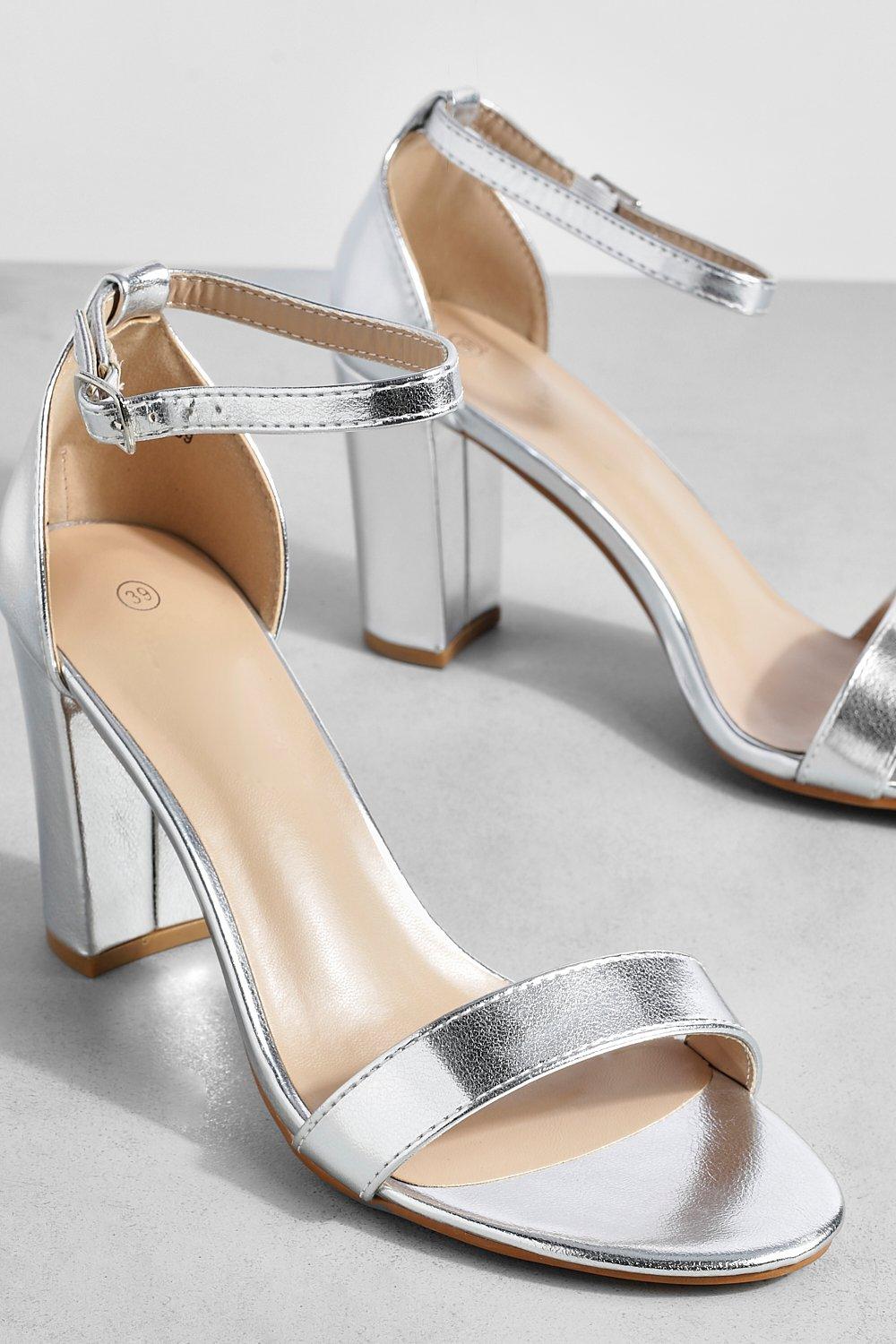 Metallic 2025 gray heels