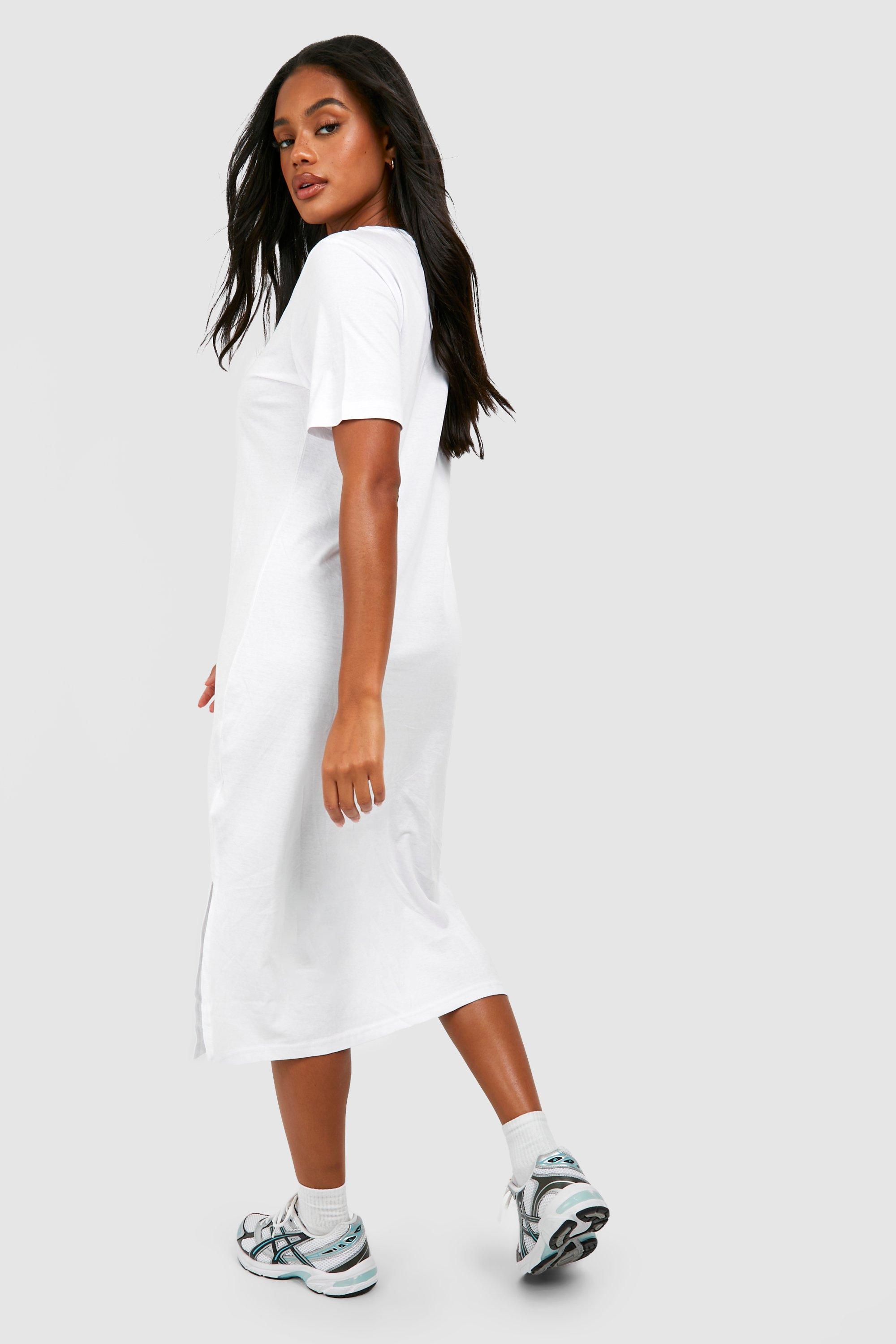 White t shirt dress hot sale women