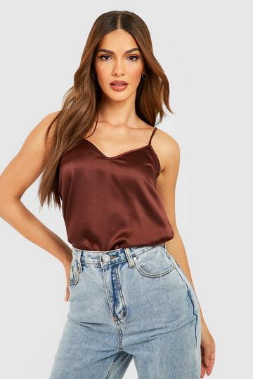 Satin Cami chocolate