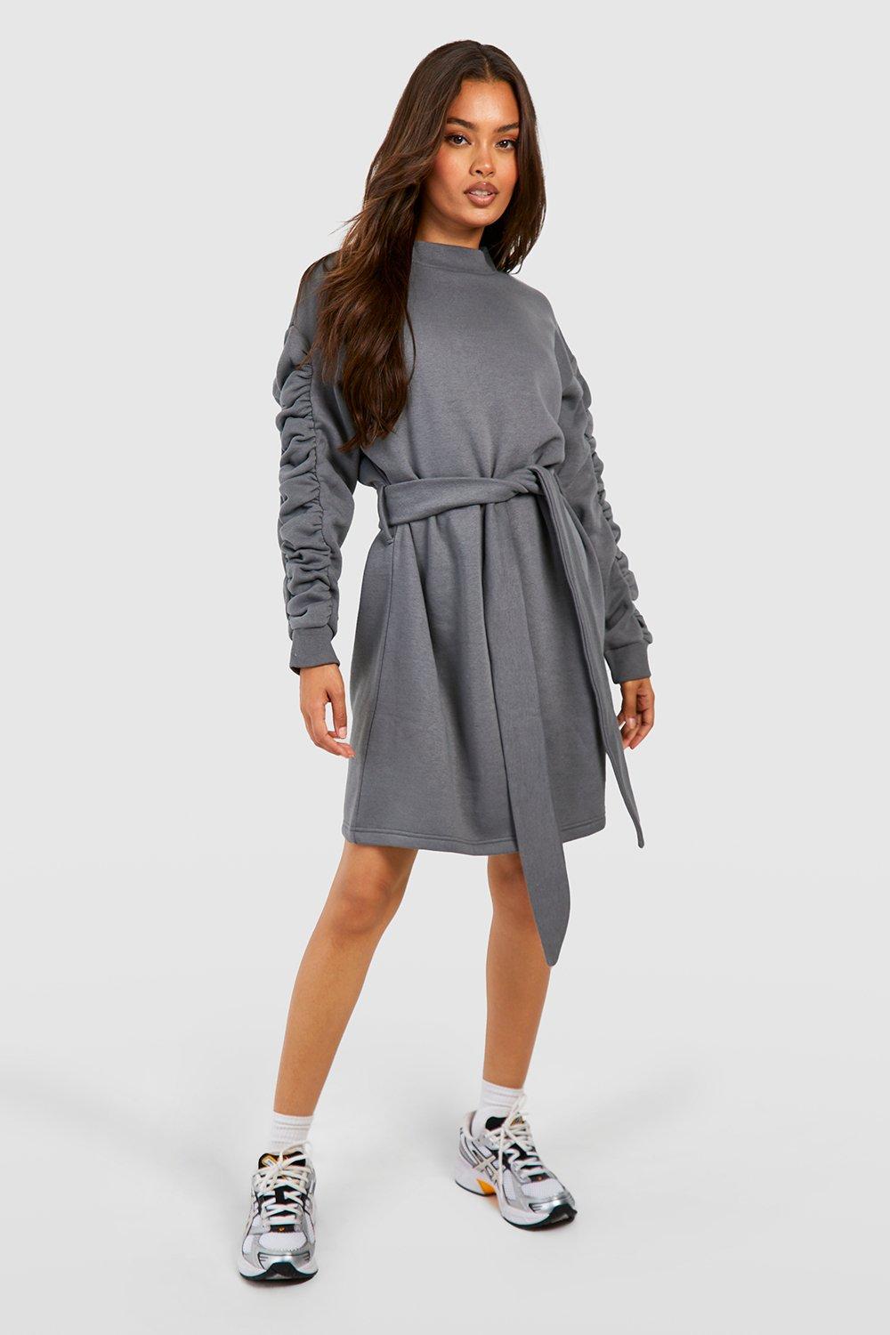 Sweater hot sale dress boohoo