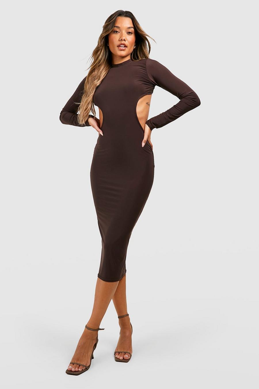 Frontwalk Ladies Bodycon Dresses Backless Mini Dress Solid Color