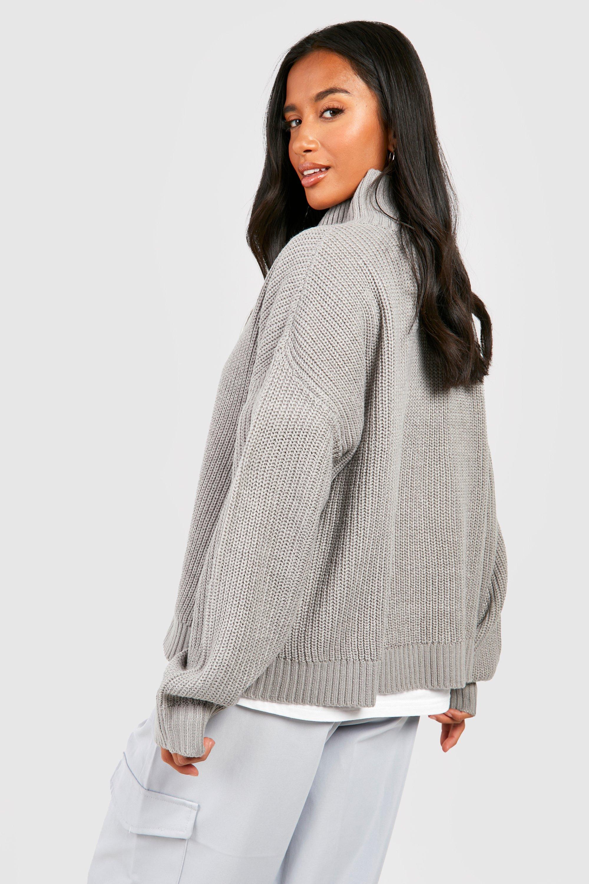 Boohoo grey jumper hotsell
