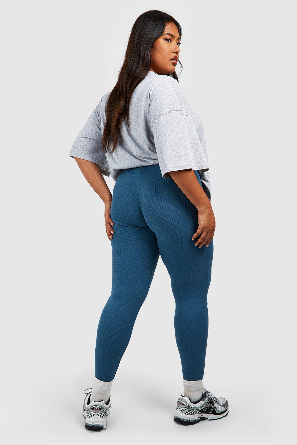 Plus Cotton Rib Basic Leggings