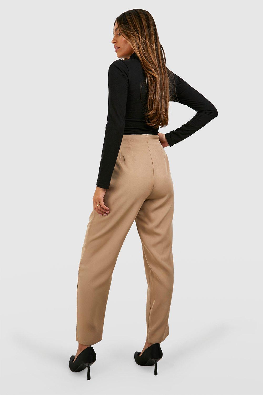 High Waisted Red Womens Pants, Pencil Cigarette Trousers Women, High Rise  Business Slit Fitted Women's Pants TAVROVSKA -  Canada