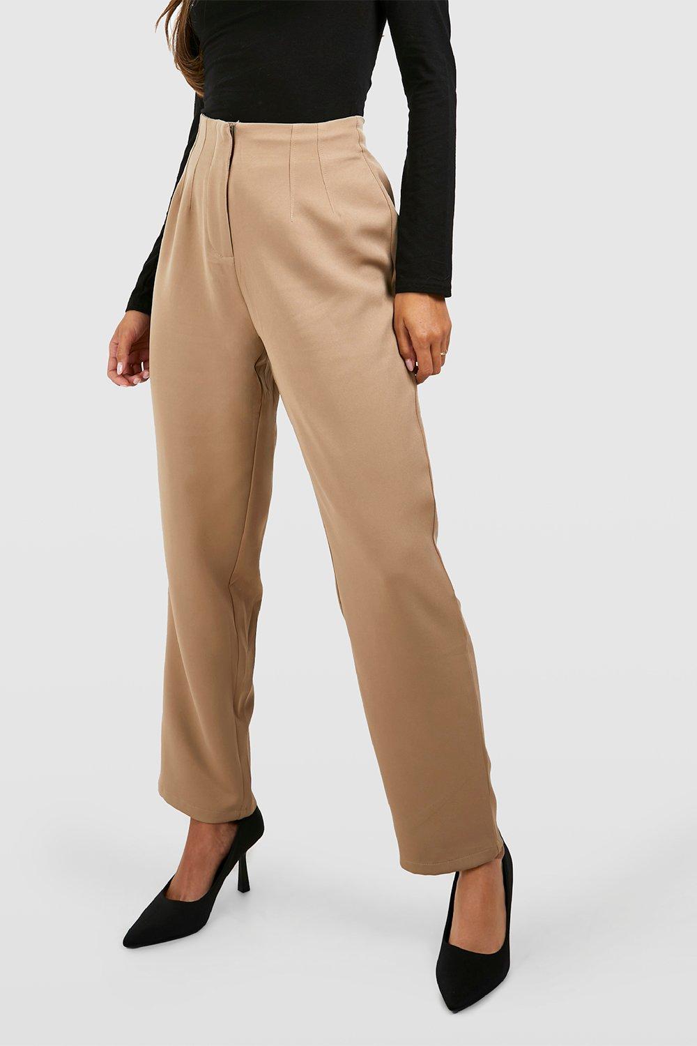 Zara, Pants & Jumpsuits, Zara High Rise Cropped Skinny Cigarette Trouser  Pants In Camel Brown