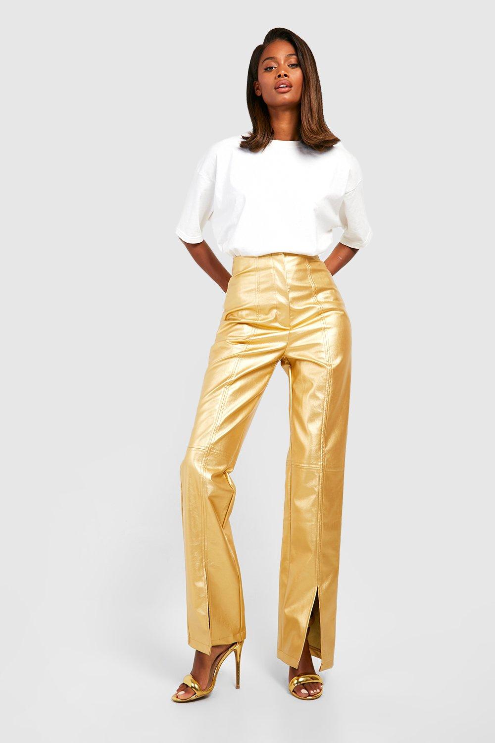 Metallic best sale trousers zara