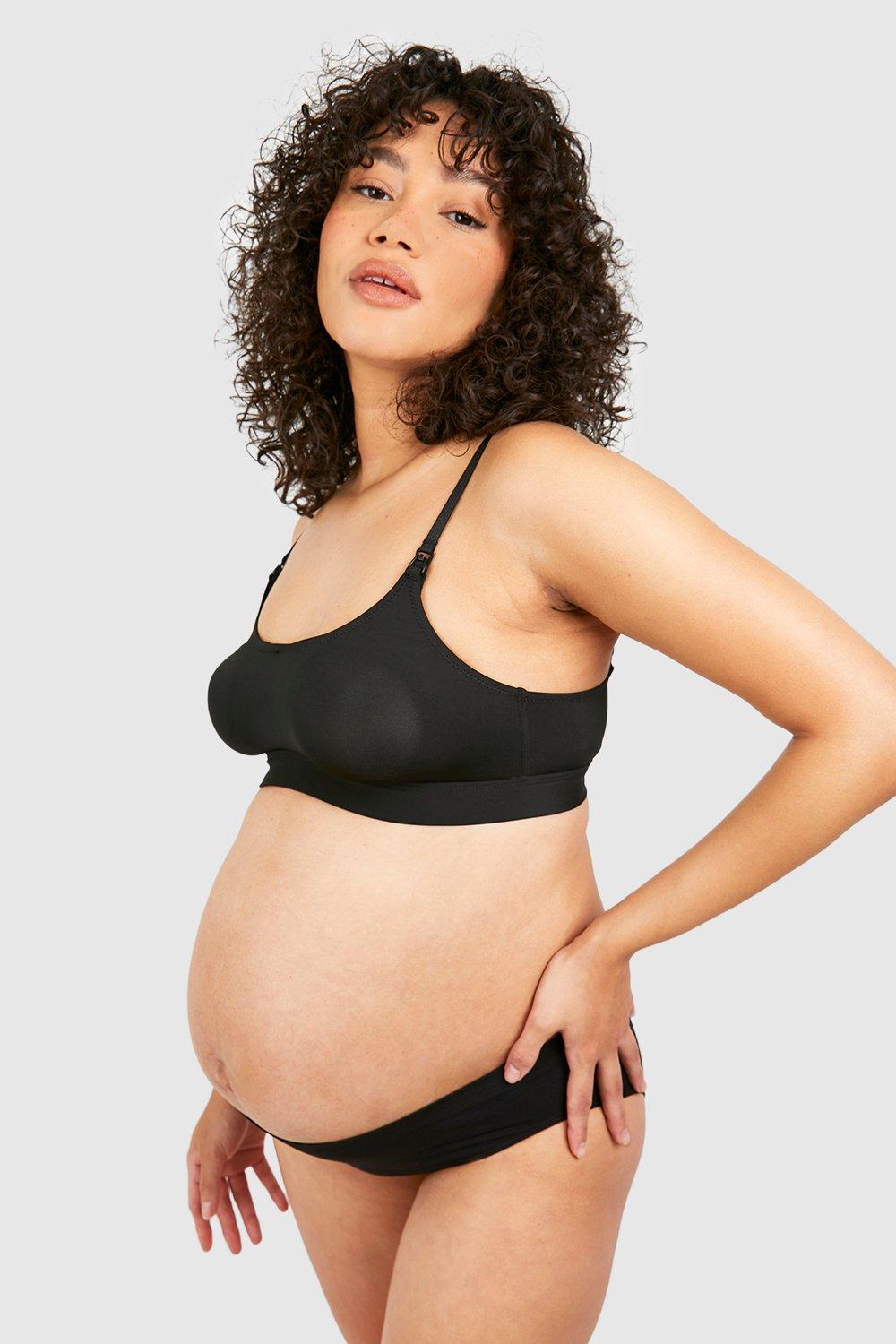Seamless Maternity Over Belly Support Thong 3-Pack
