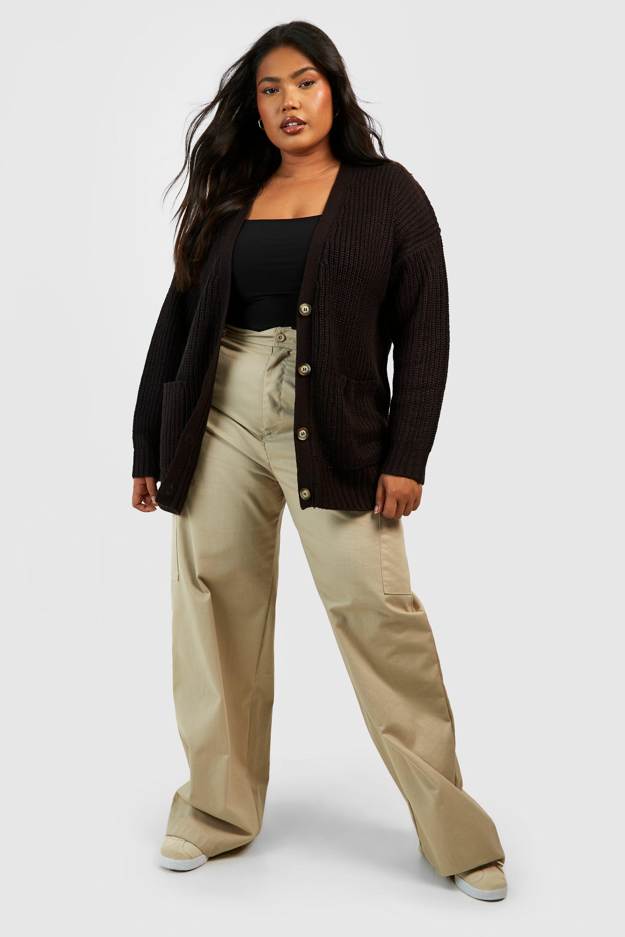 Plus size store black khaki pants