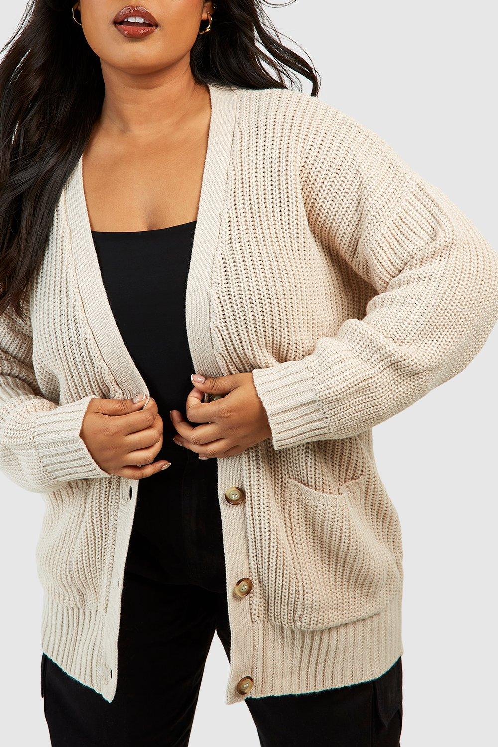 Women's plus best sale cardigan sweaters