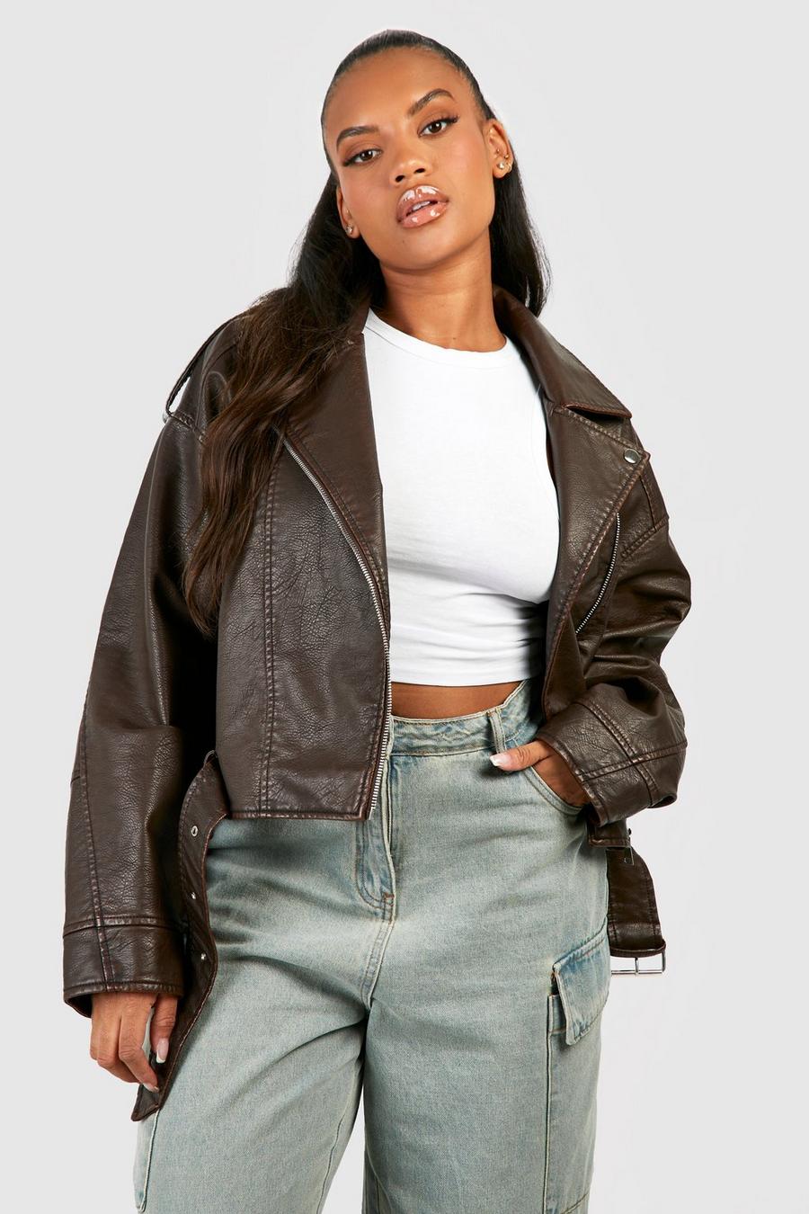 Yubnlvae Cropped Jacket Women Plus Size Fashion Leather Jacket