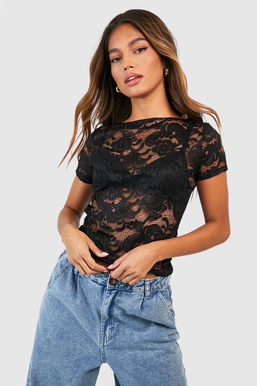 Lace Tops | Lace Crop Tops | boohoo UK