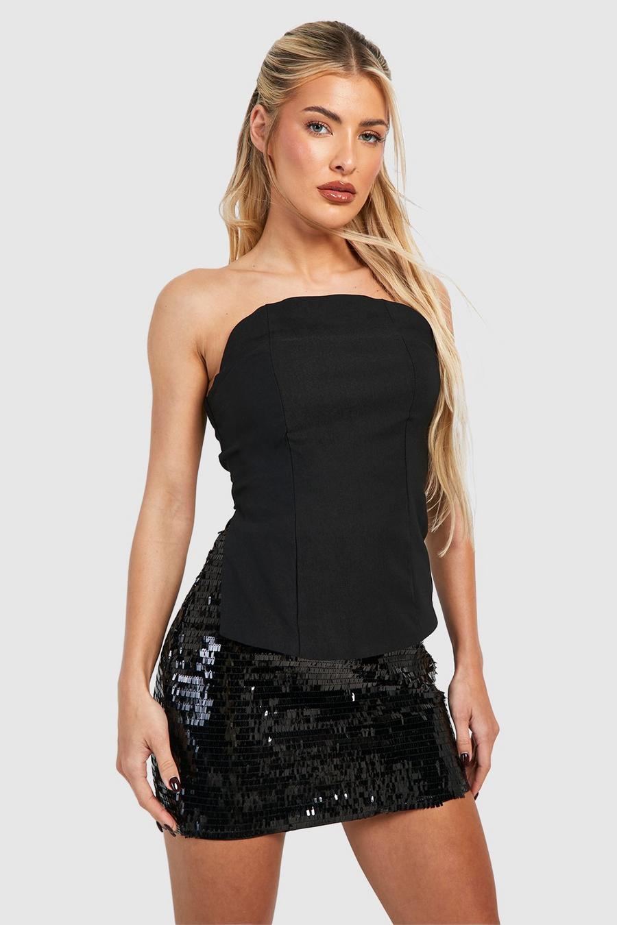 Black Bandeau i bengalin med slitsar