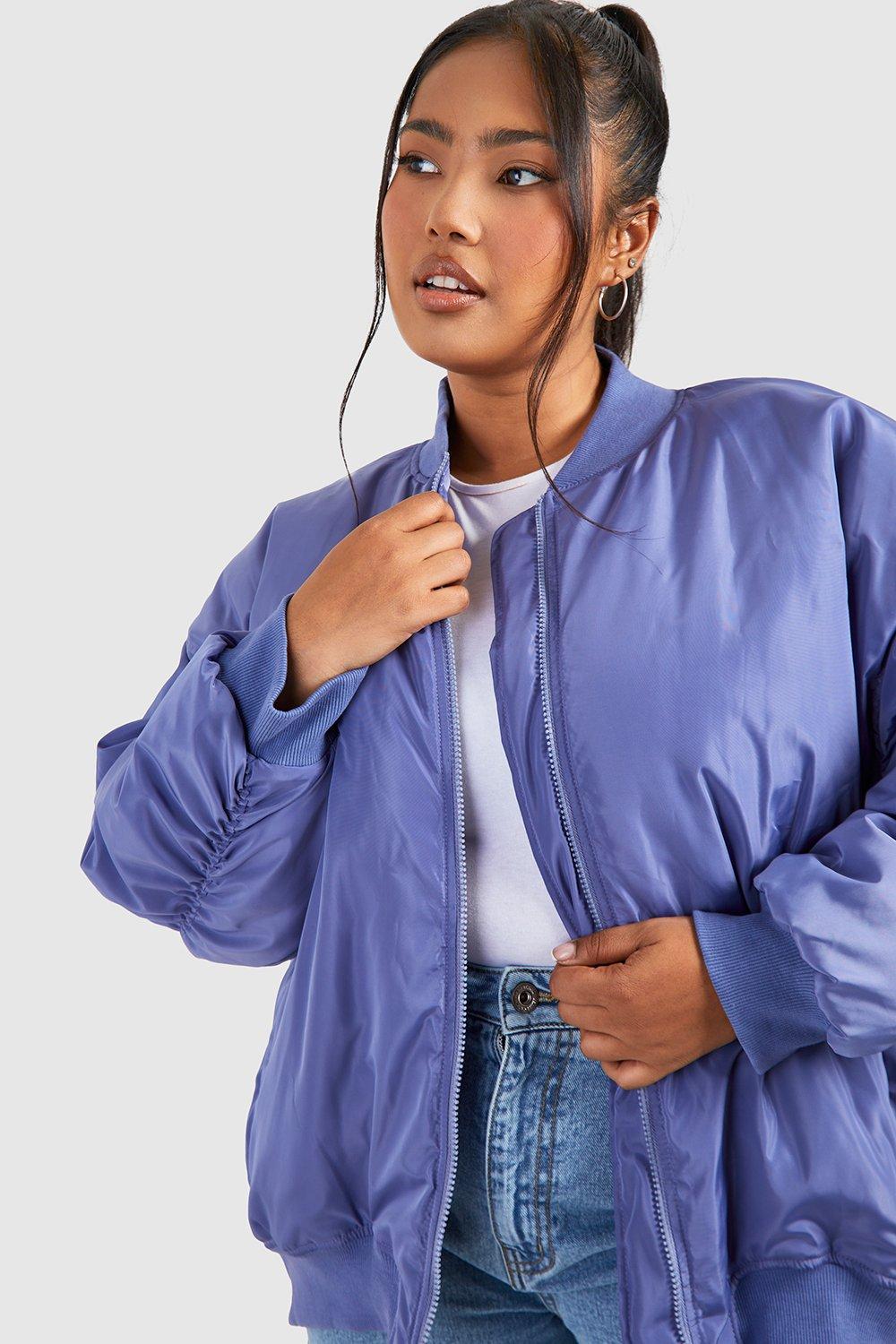 Women's plus best sale bomber jacket