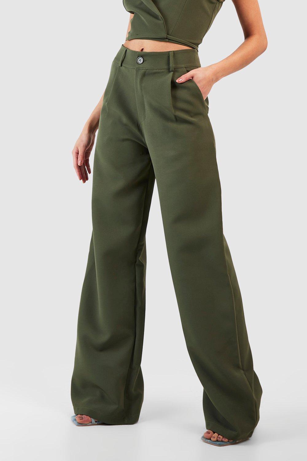 Boohoo khaki trousers shop