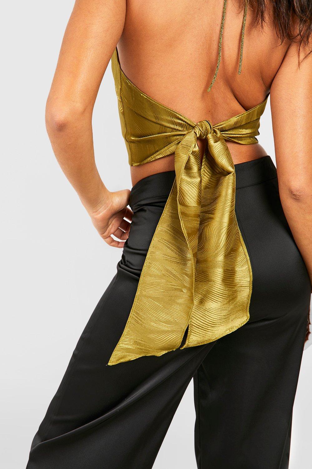 Gold hotsell backless top