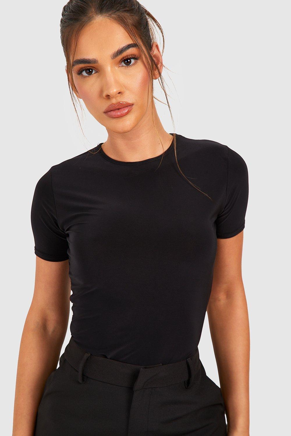 Slinky Short Sleeve Crop Top