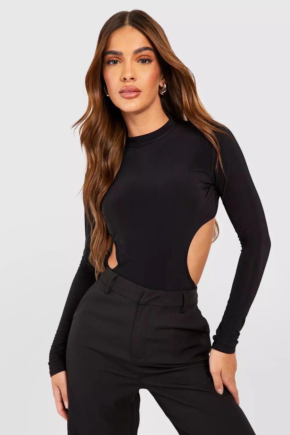 High neck hot sale backless top