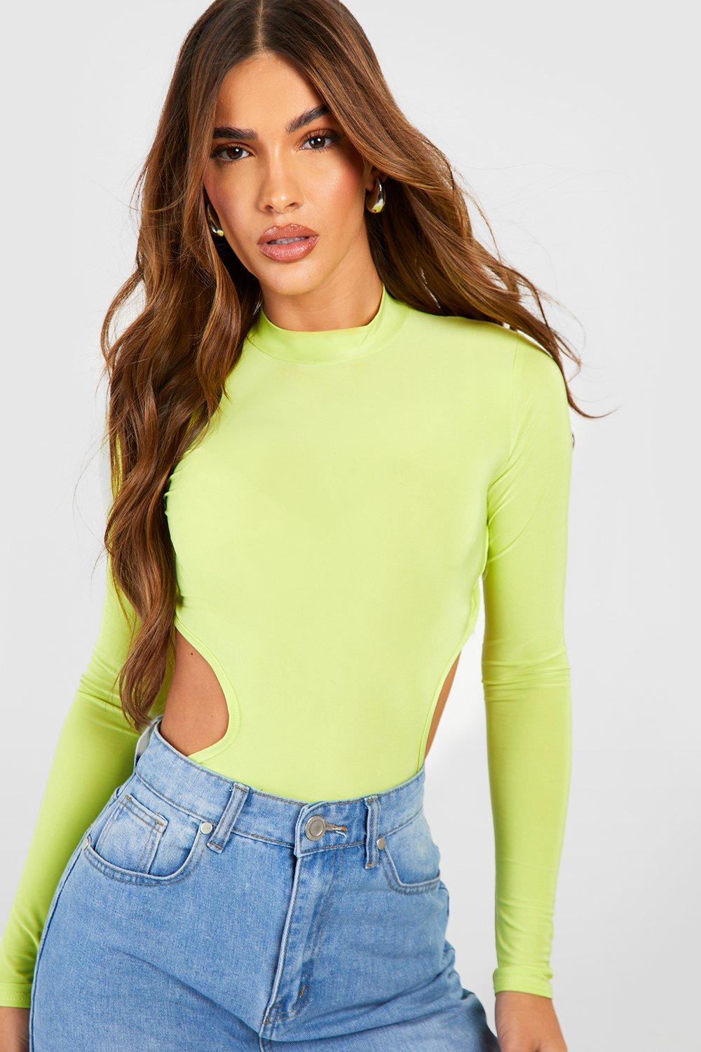 Buy Boohoo Matte Slinky High Neck Sleeveless Bodysuit Top In