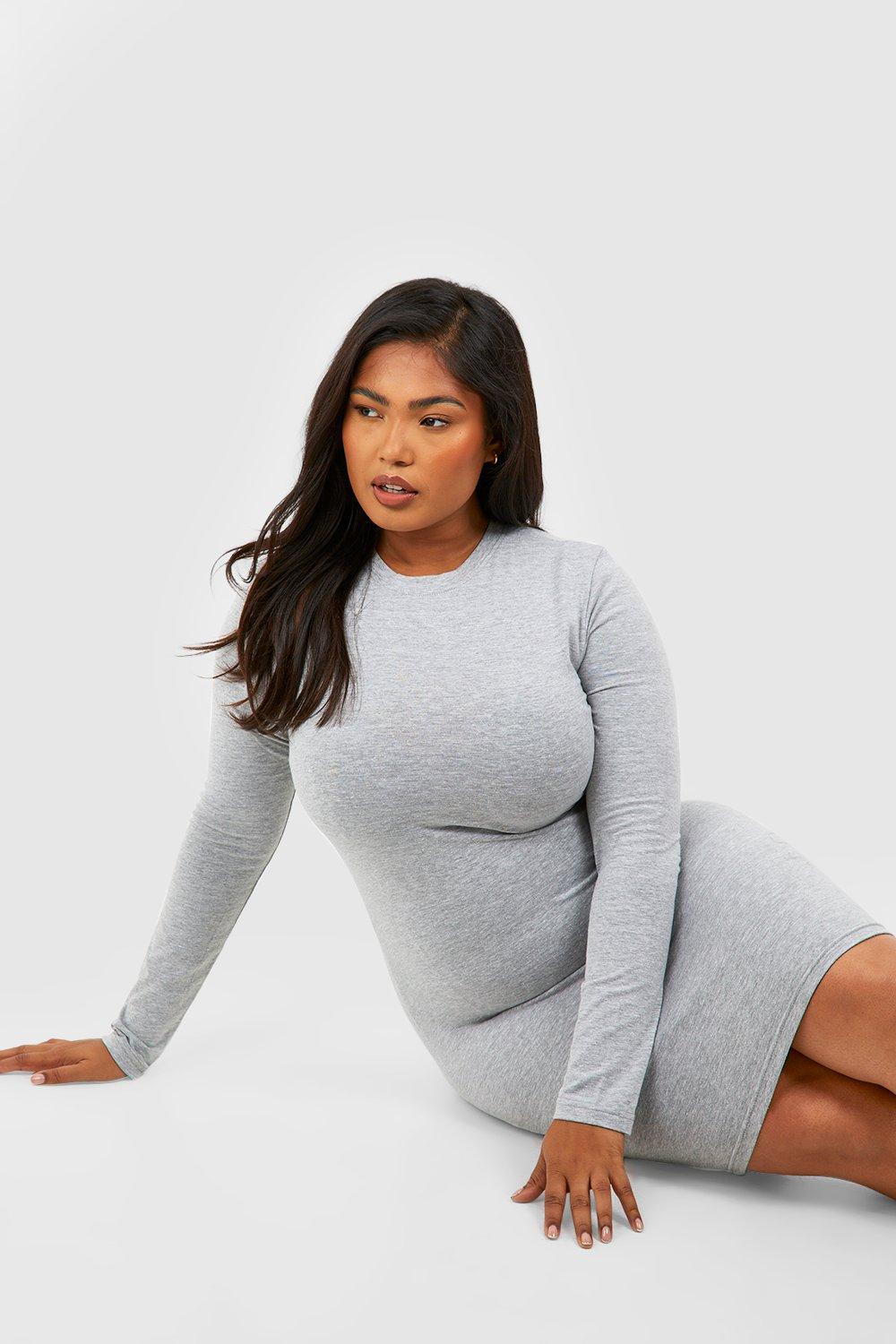 Fitted Modest Sleeve Scoop Neck Bod