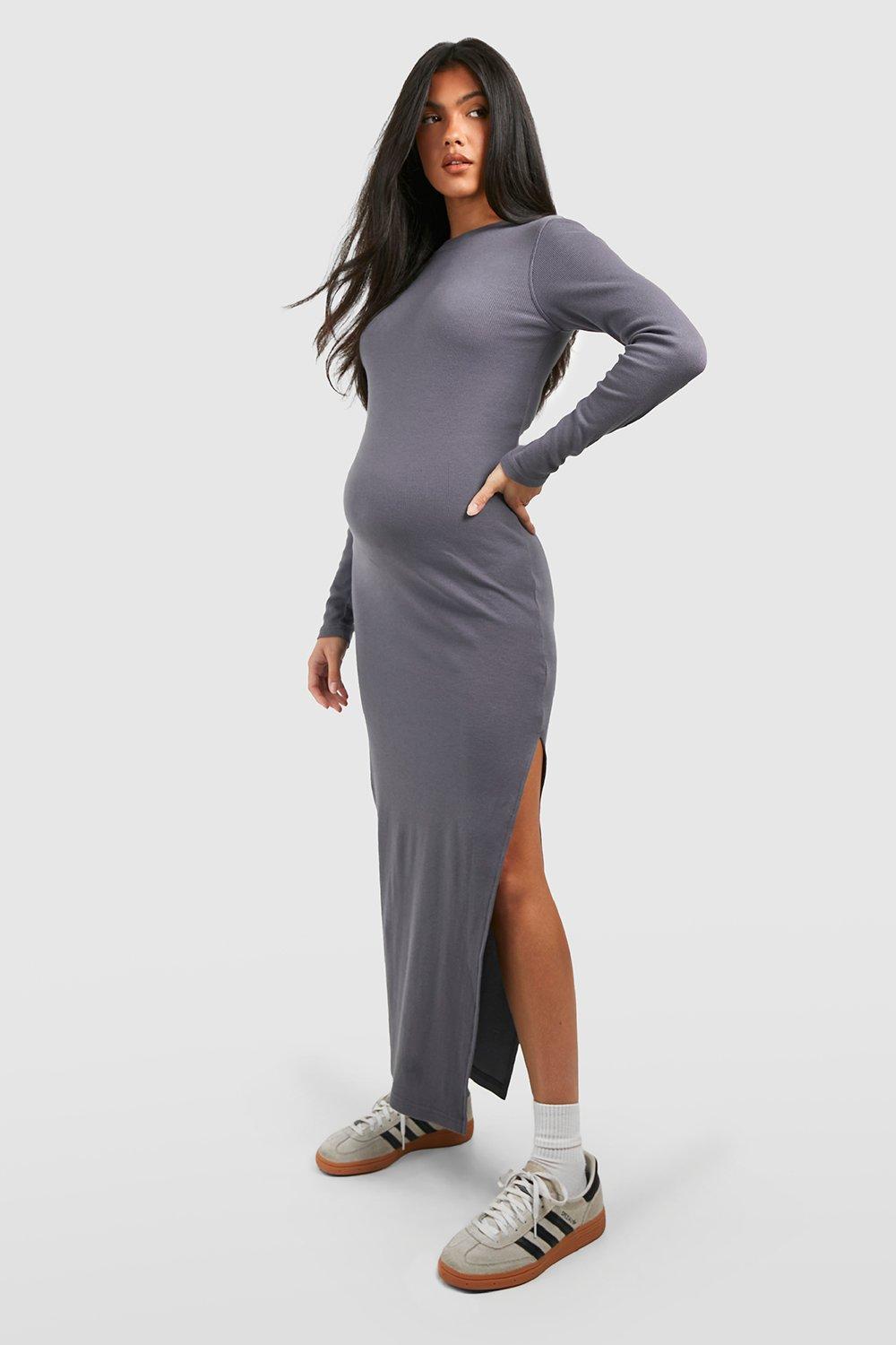 Steel grey 2024 maxi dress