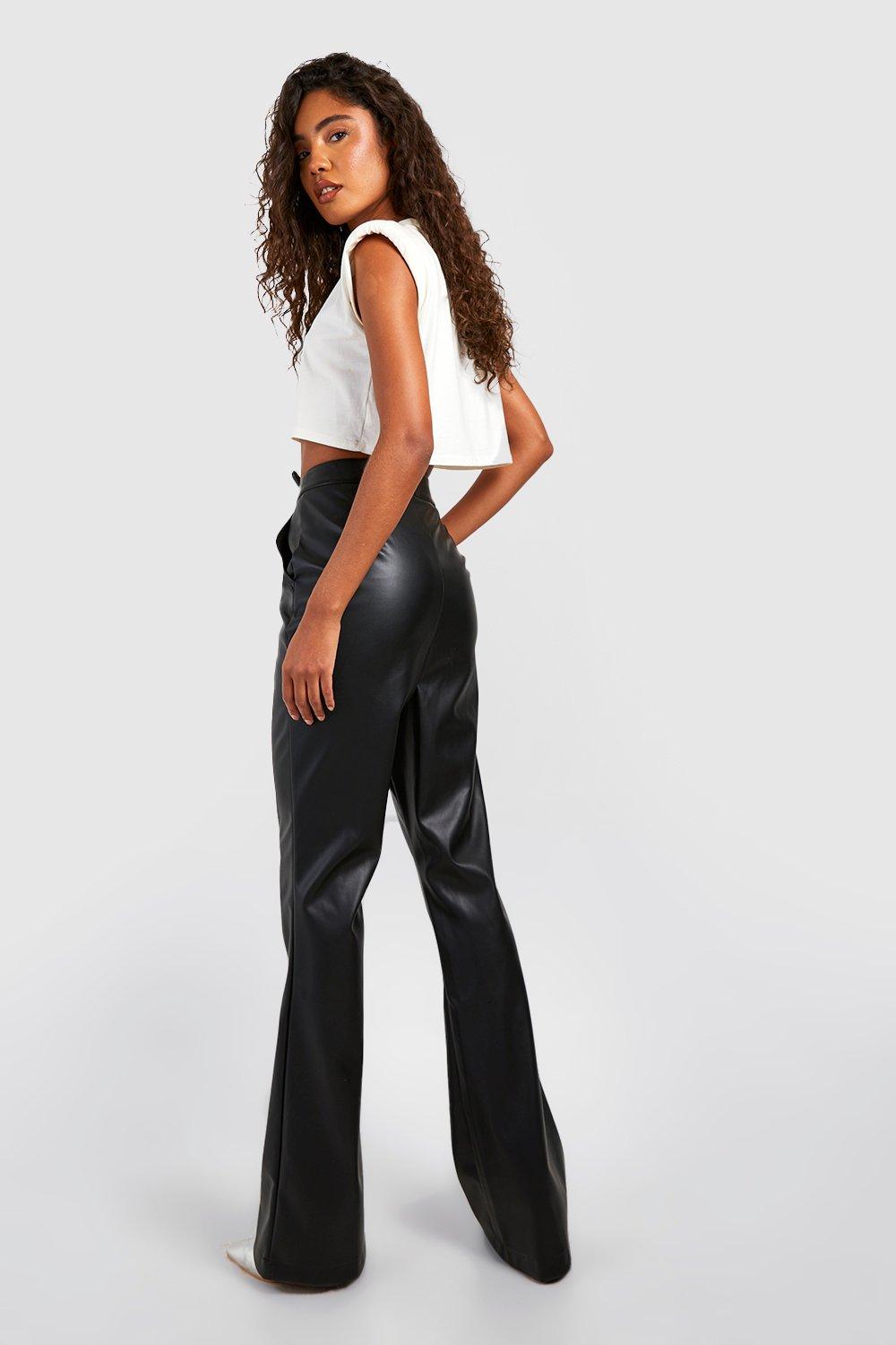 Tall Lexa Faux Leather Flare Pants