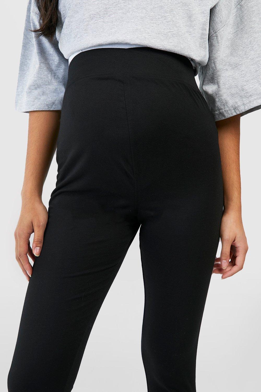 Black Stretch Jersey Ankle Legging