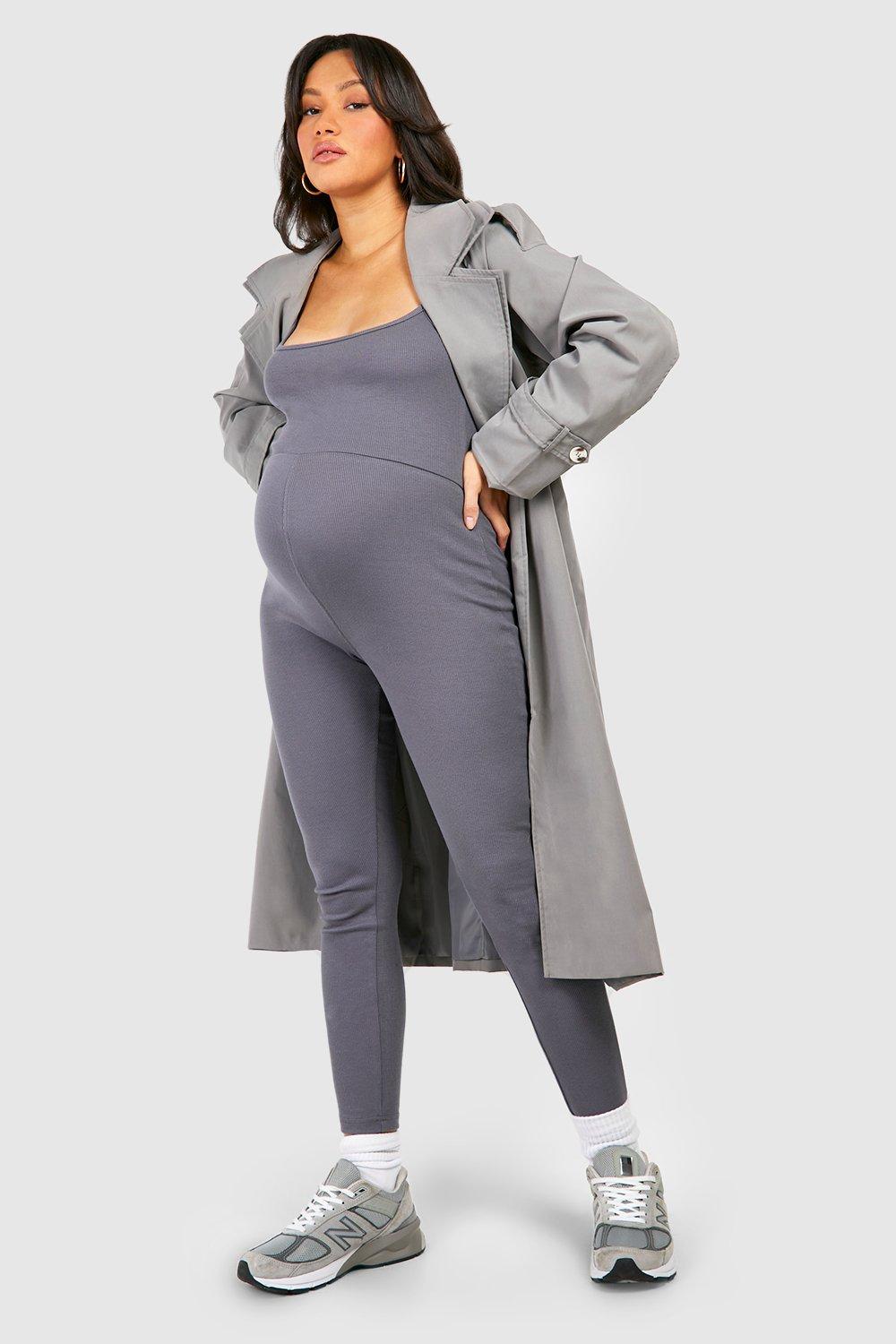 Maternity Cotton Rib Skinny Jumpsuit