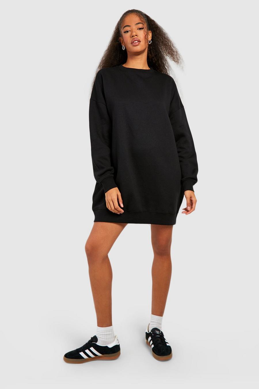 Oversize Sweatshirt-Kleid, Black