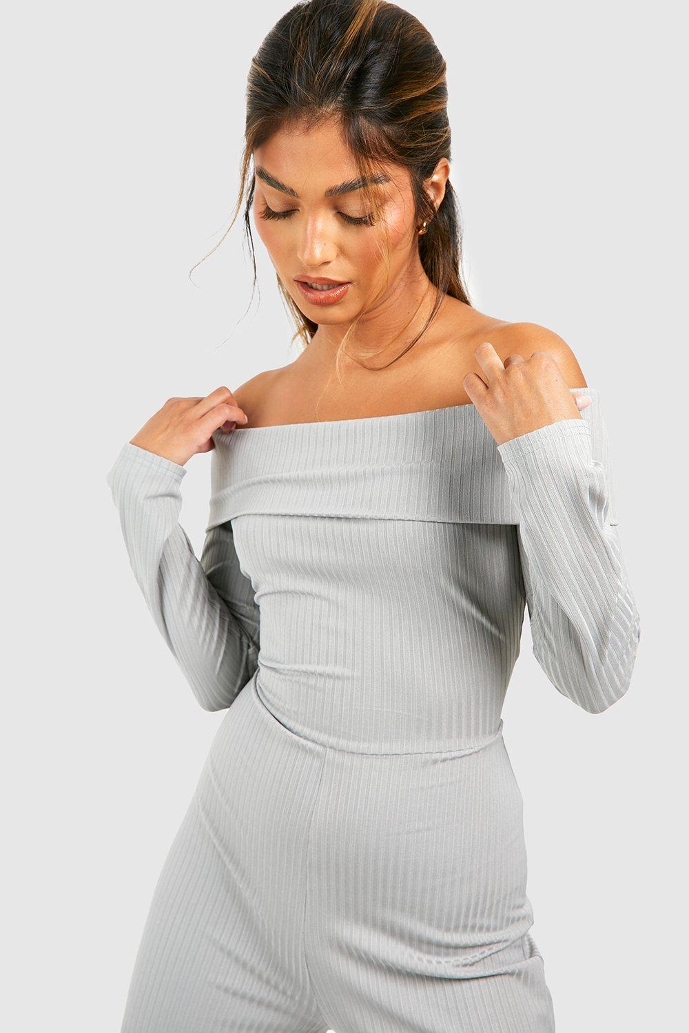 Grey deals ribbed jumpsuit