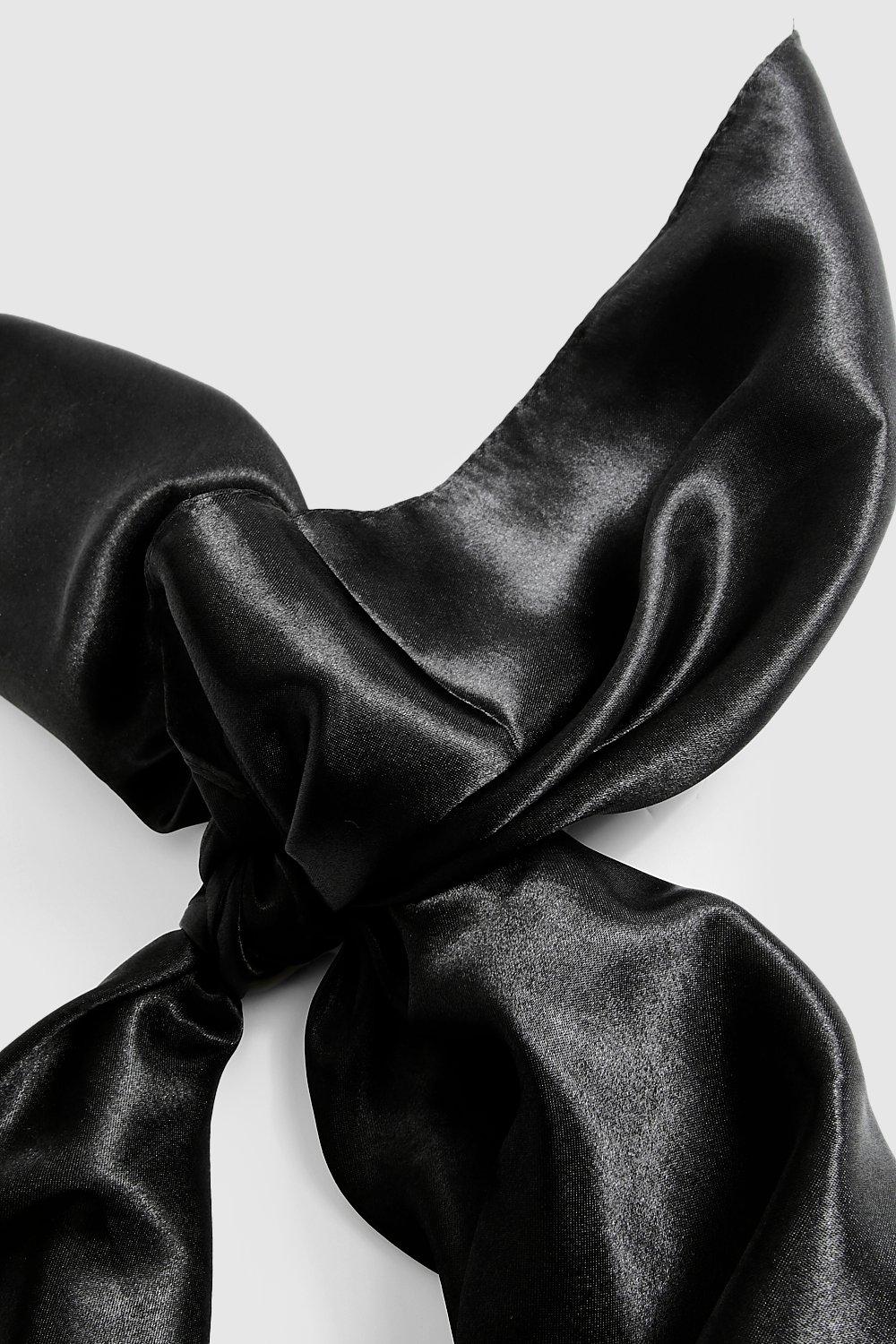 Black Satin Scarf