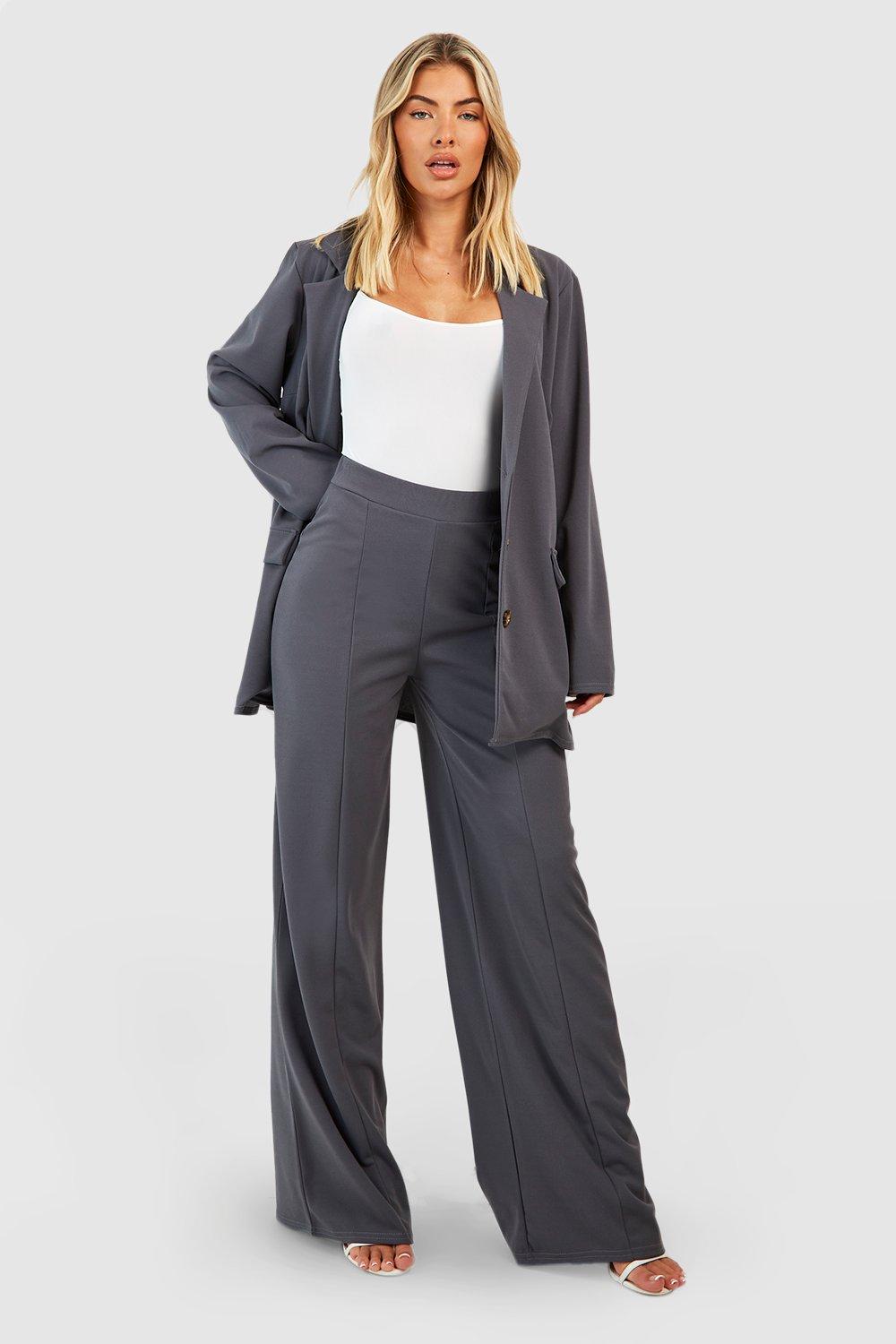 Crepe Wide-Leg Pants