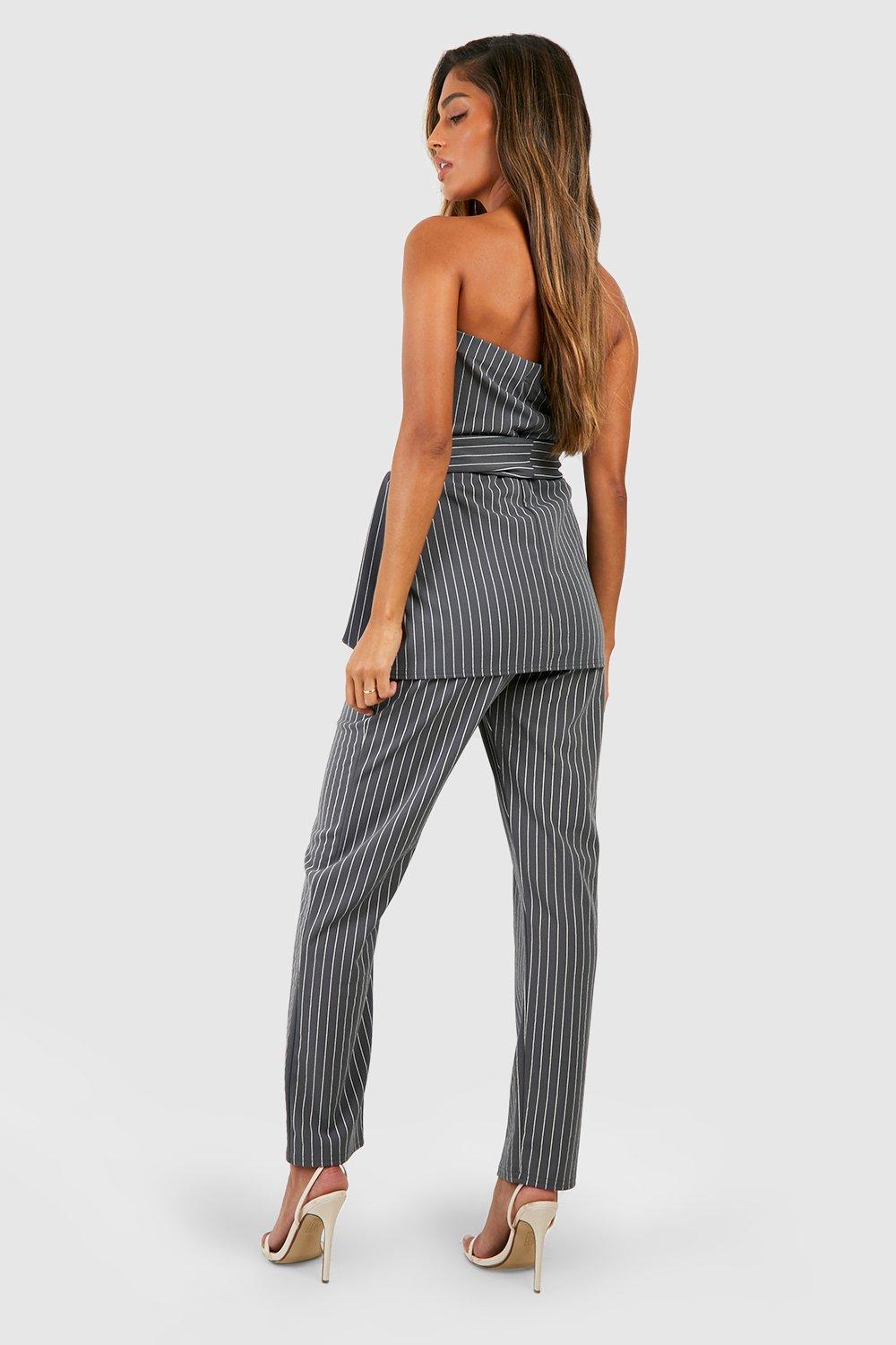 Pinstripe cheap ankle pants