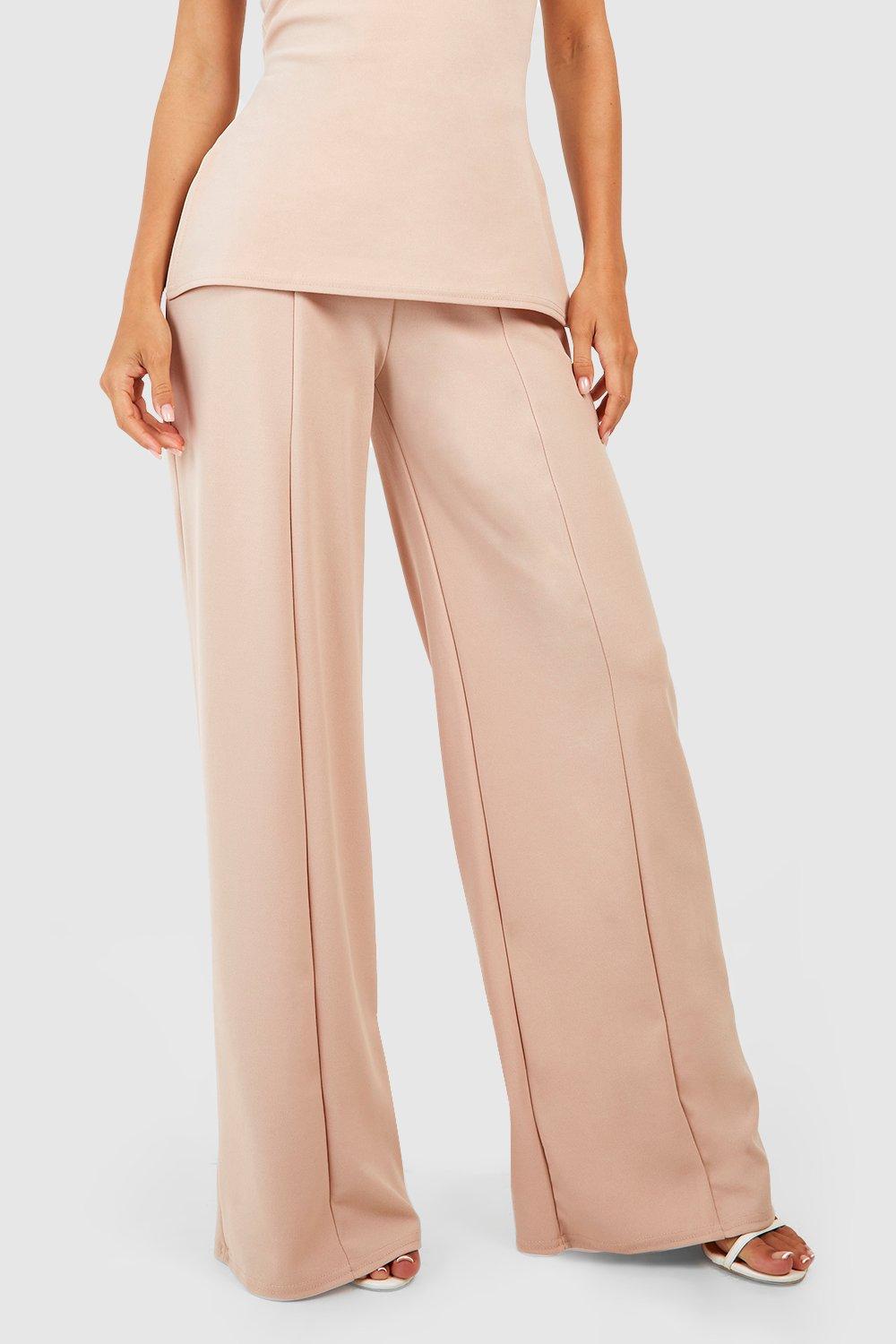 Crepe Wide-Leg Pants