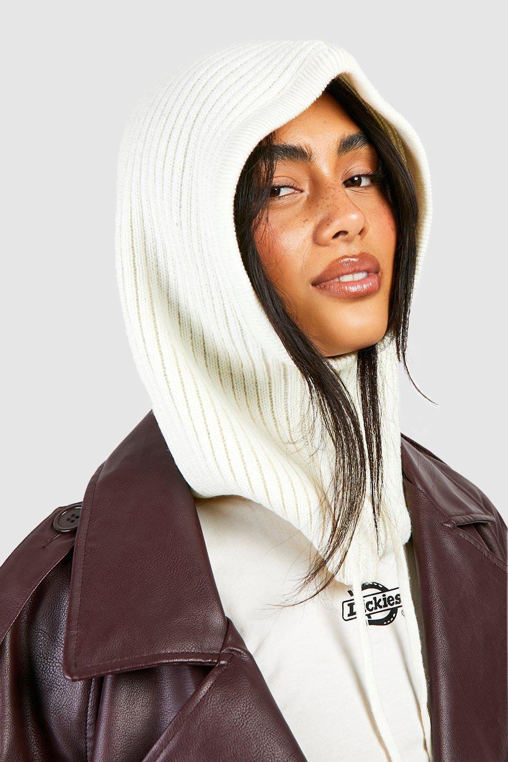 Ribbed Knit Hood Snood | boohoo