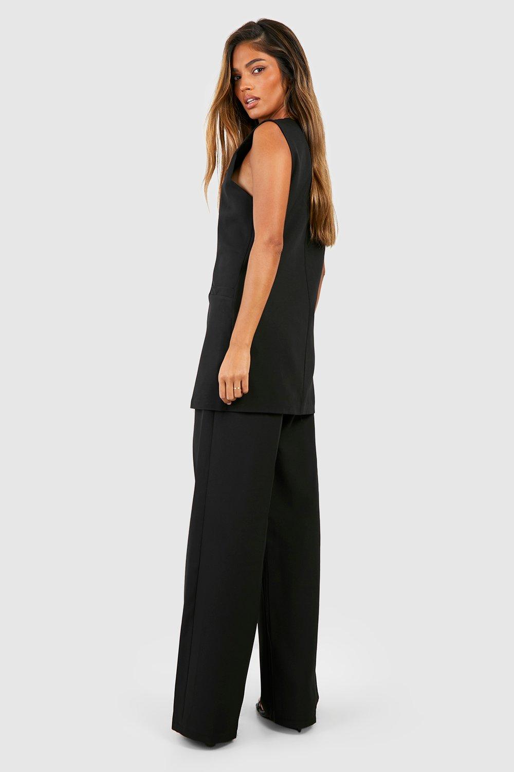 Woven Straight Leg Tailored Trousers