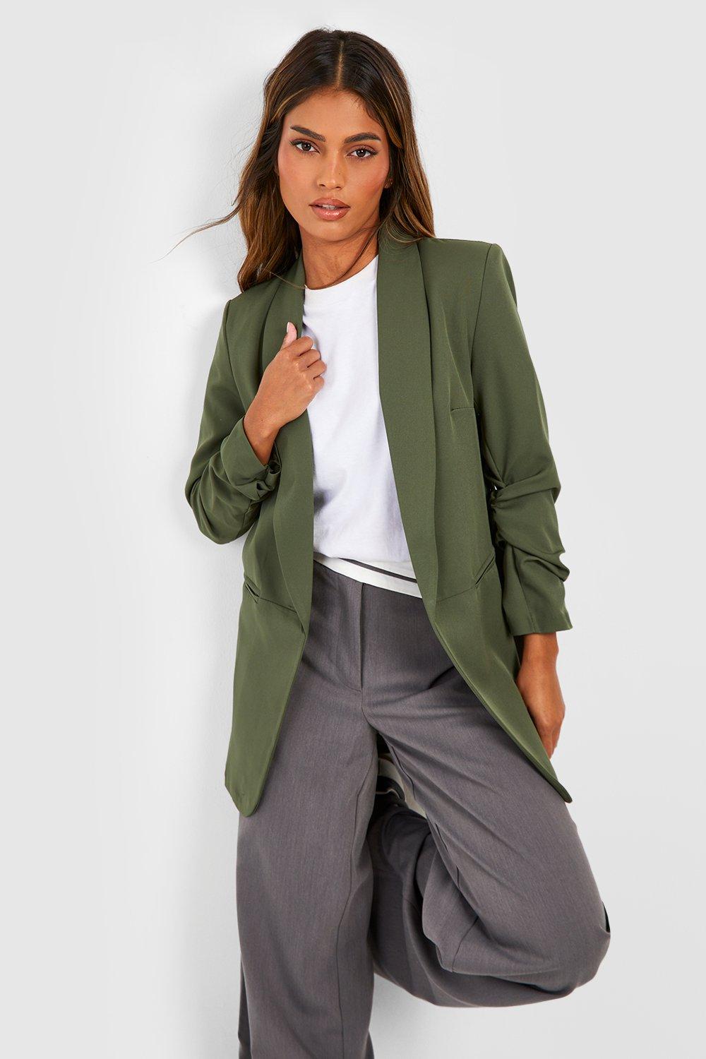 Khaki blazer womens uk hotsell