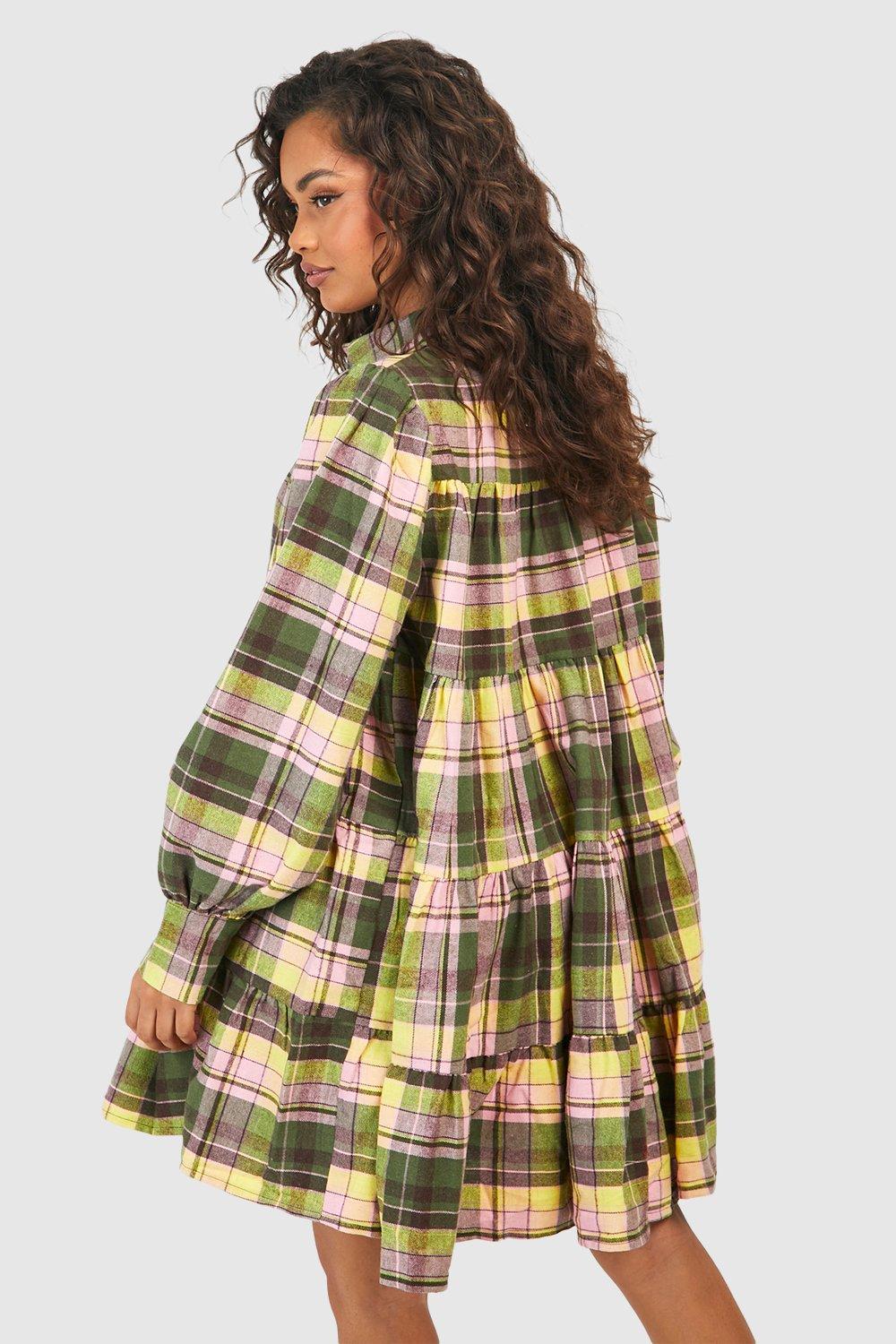 Boohoo on sale plaid dress