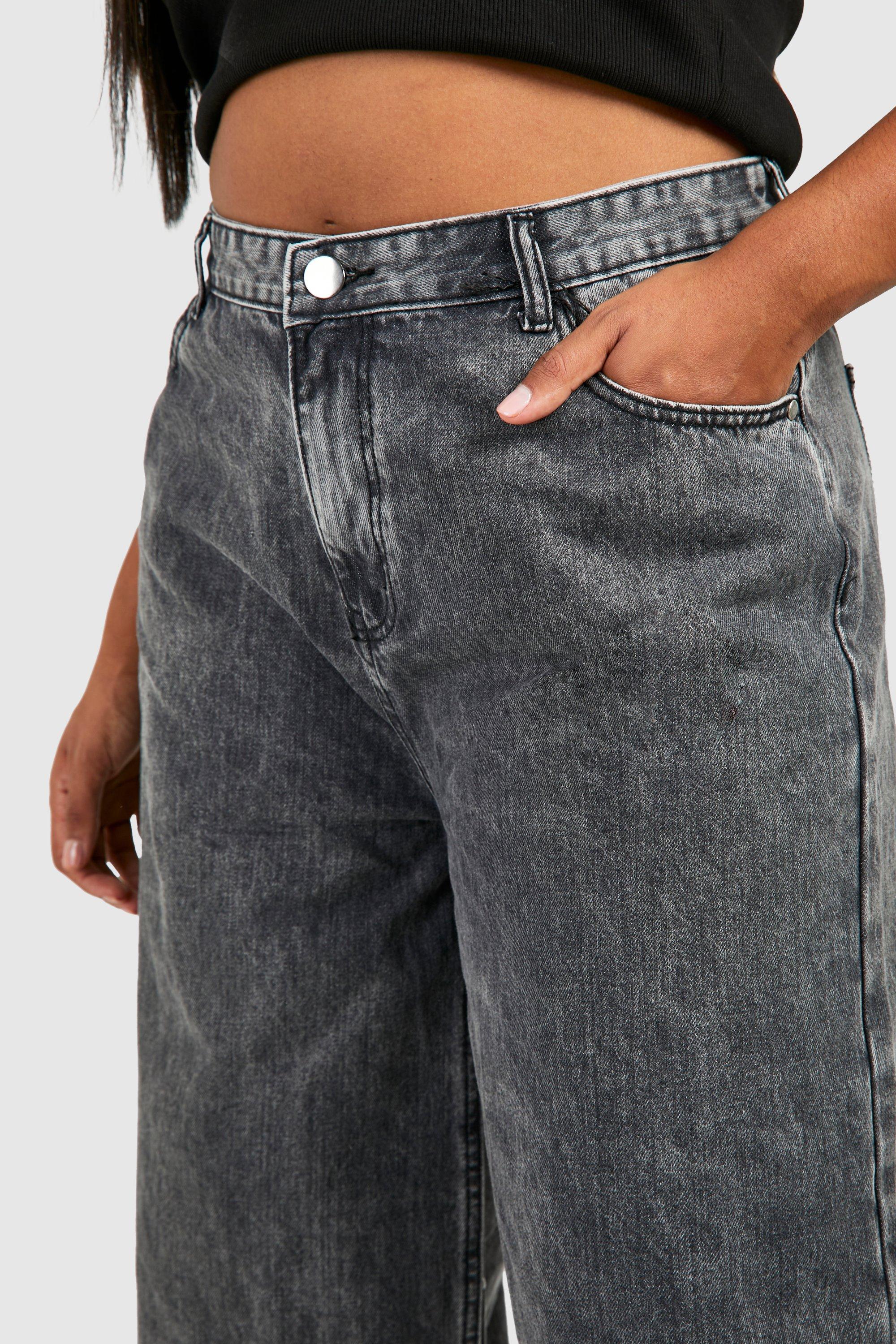 Plus Baggy Straight Leg Denim Jean