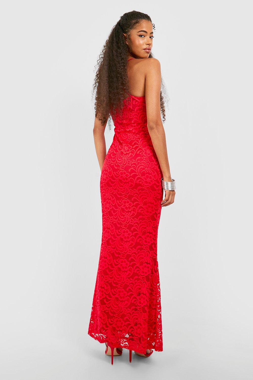 Layla Corset Maxi Dress - Red