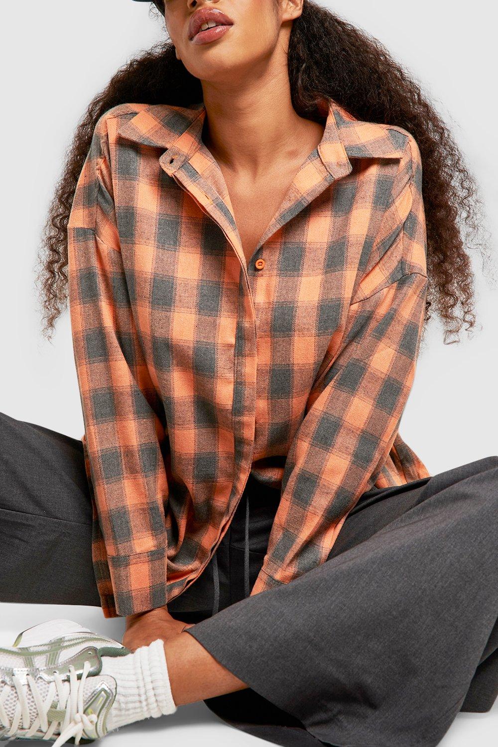 Drop shoulder flannel new arrivals