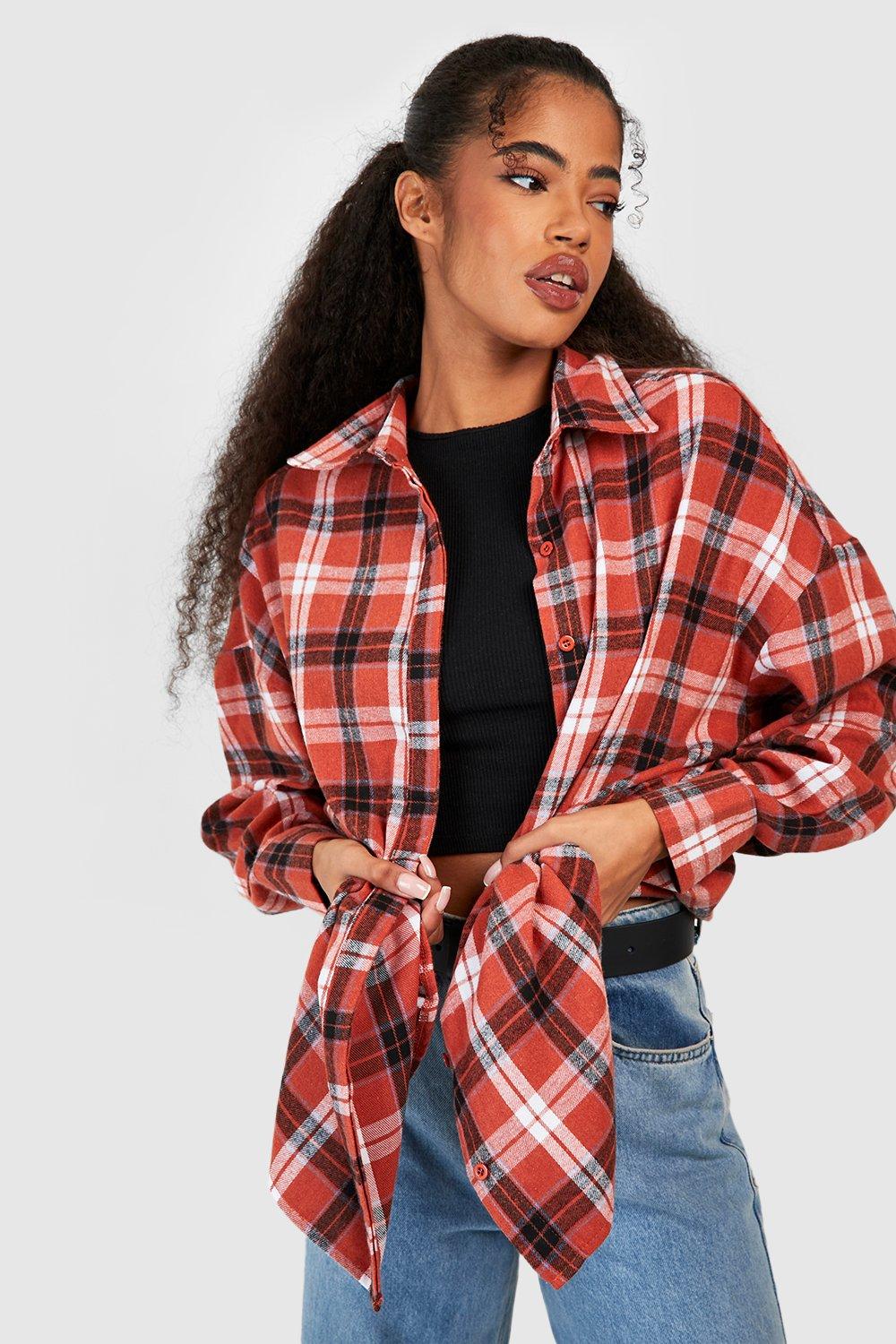 Drop shoulder flannel clearance