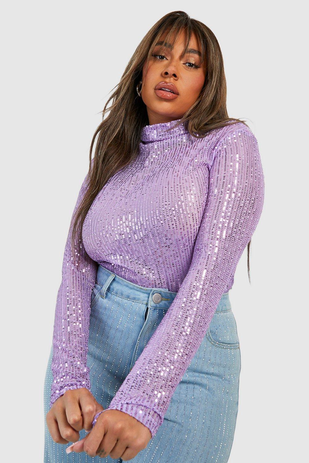 Tops, Y2k Double Layered Purple And White Long Sleeve Tee